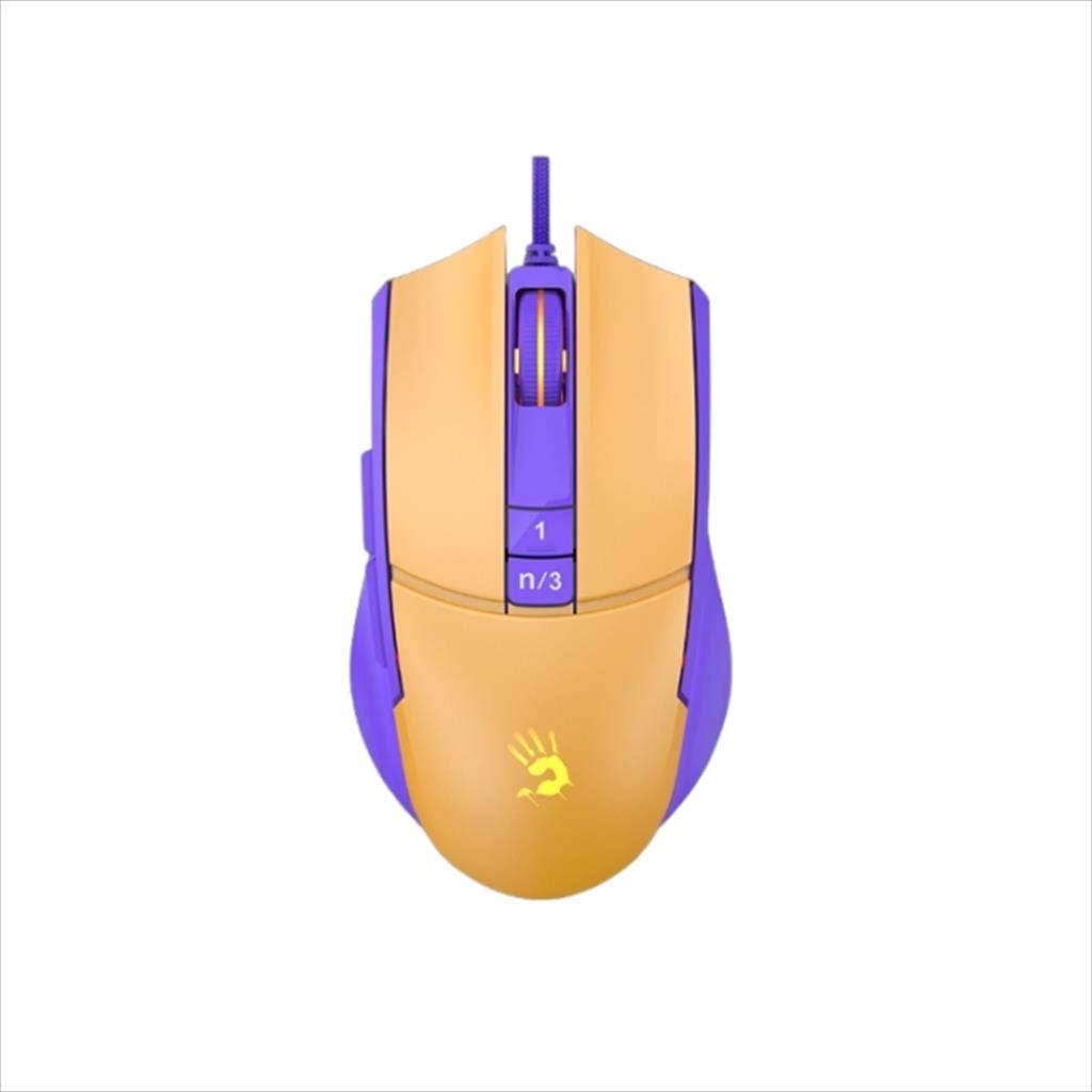MOUSE WIRED A4TECH Bloody Gaming, L65 Max , RGB, USB, 8000CPI, Royal Violet 07451