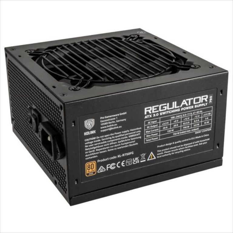 PSU 750W KOLINK REGULATOR, 80+ GOLD, Full Modular, PCIe 5.0 KL-R750FG