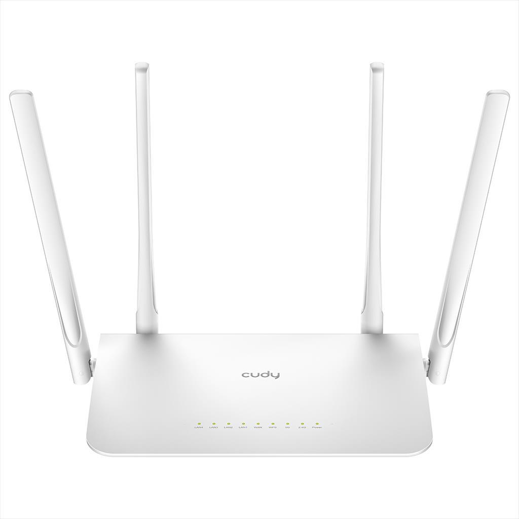 NET ROUTER WIRELESS DUAL BAND AC1200 CUDY WR1300, w/4 antennas, 1x WAN 100/1000 port, 4x LAN 100/1000 ports 17479