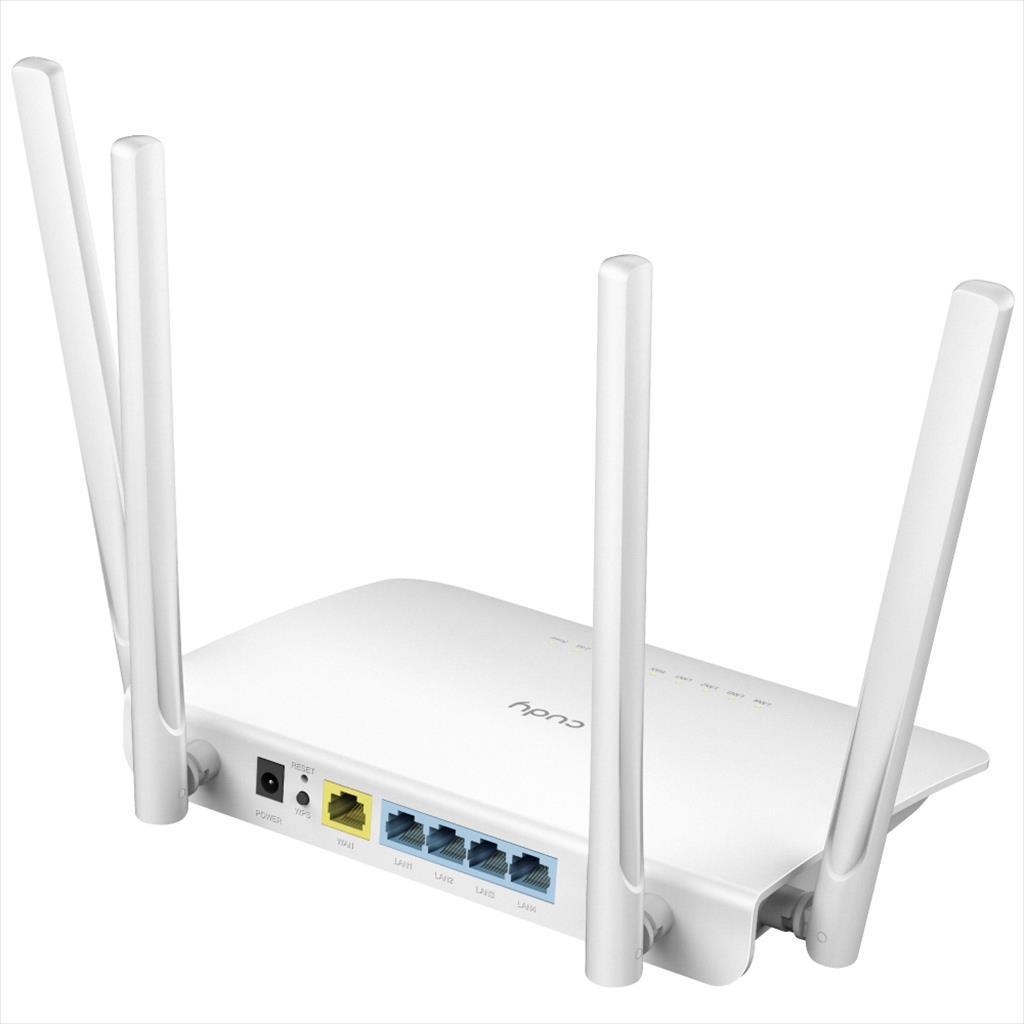 NET ROUTER WIRELESS DUAL BAND AC1200 CUDY WR1300, w/4 antennas, 1x WAN 100/1000 port, 4x LAN 100/1000 ports 17479