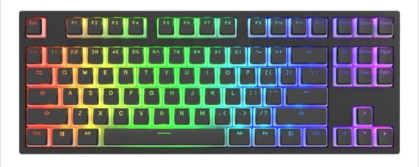 KEYBOARD MECHANICAL DARK PROJECT KD87A ONE PUDDING BLACK TKL HS RGB linear optical Gateron Optical Red V2 switches, +4 switch