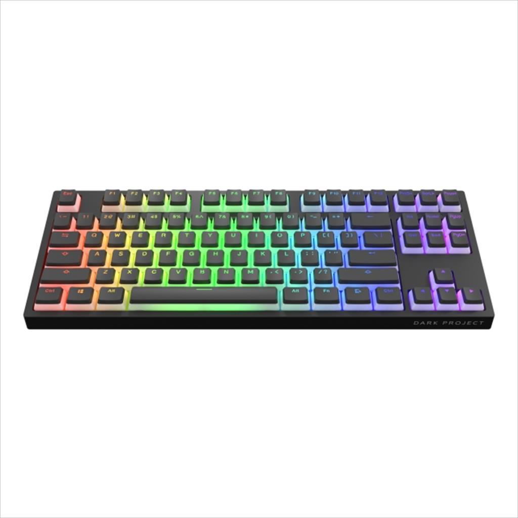 KEYBOARD MECHANICAL DARK PROJECT KD87A ONE PUDDING BLACK TKL HS RGB linear optical Gateron Optical Red V2 switches, +4 switch 08620