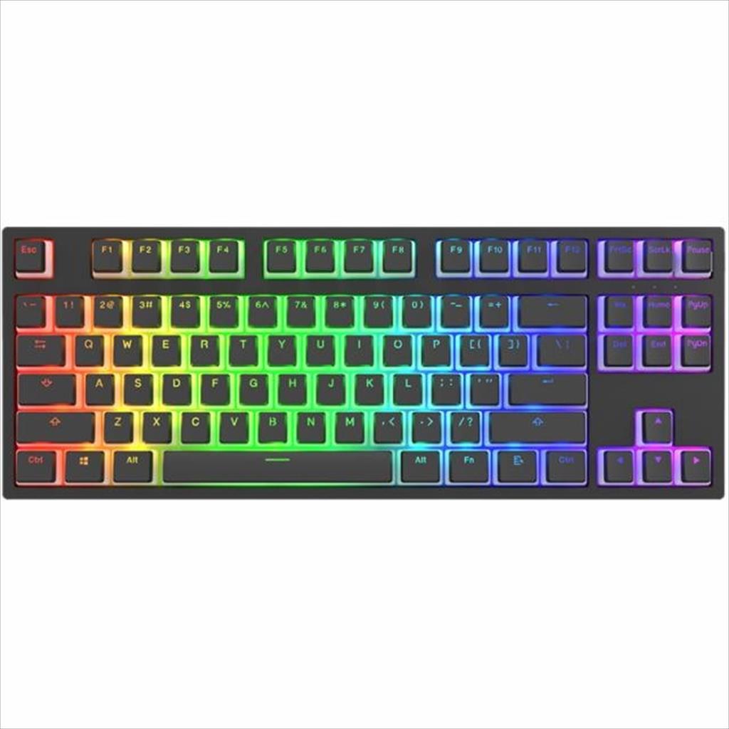 KEYBOARD MECHANICAL DARK PROJECT KD87A PUDDING BLACK TEAL TKL HS RGB linear switches Cap Teal, +4 switch 08622