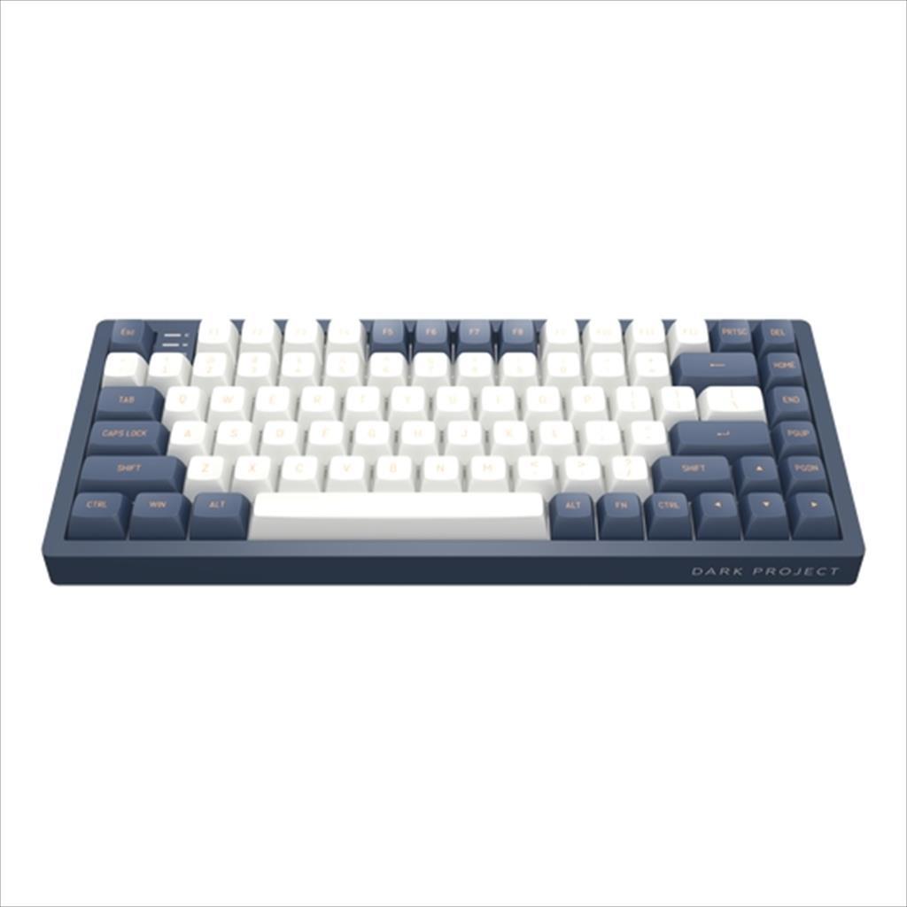 KEYBOARD MECHANICAL DARK PROJECT KD83A IVORY/NAVY BLUE 75% HS RGB linear G3ms Sapphire switch, +4 switch, Volume Control 08623