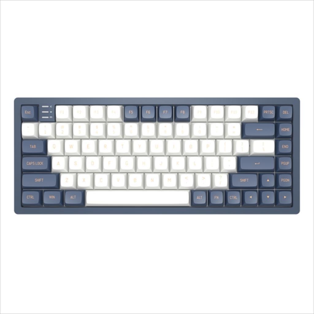 KEYBOARD MECHANICAL DARK PROJECT KD83A IVORY/NAVY BLUE 75% HS RGB linear G3ms Sapphire switch, +4 switch, Volume Control 08623