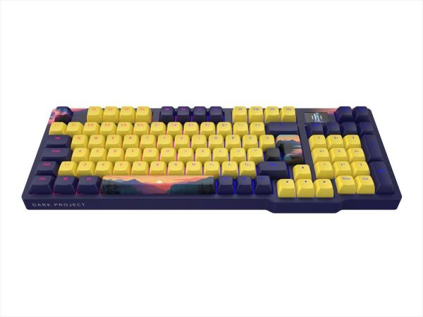 Keyboard mechanical dark project kd98a sunset 96% hs rgb linear mechanical switches g3ms sapphire, +4 switch