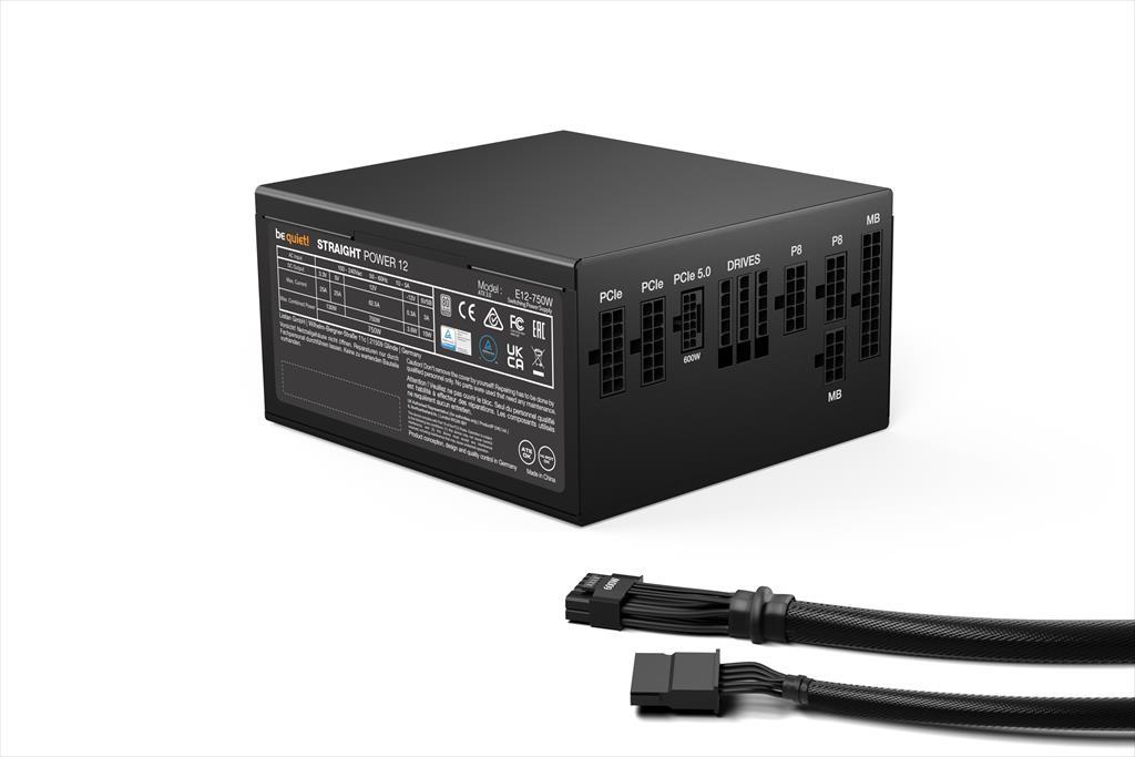 PSU 750W BE QUIET! STRAIGHT POWER 12 w/PCIe 5.0, 80 Plus PLATINUM FULL MODULAR, BN336 26233