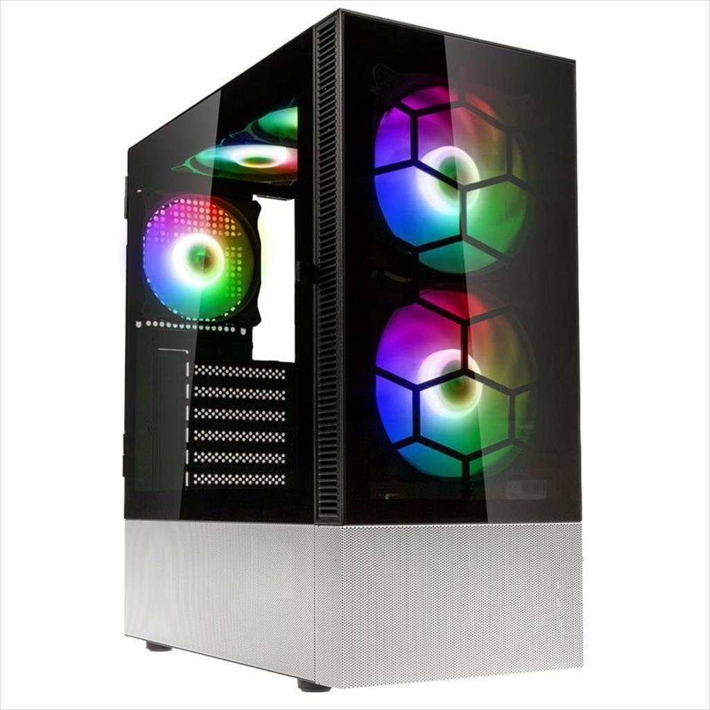 CASE KOLINK ATX OBSERVATORY MX Glass ARGB w/Tempered glass, 2x140mm, 3x120mm UMBRA A-RGB fan, w/o OD DVD, black/white 02456