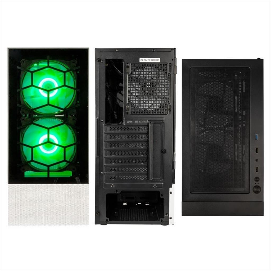 CASE KOLINK ATX OBSERVATORY MX Glass ARGB w/Tempered glass, 2x140mm, 3x120mm UMBRA A-RGB fan, w/o OD DVD, black/white 02456