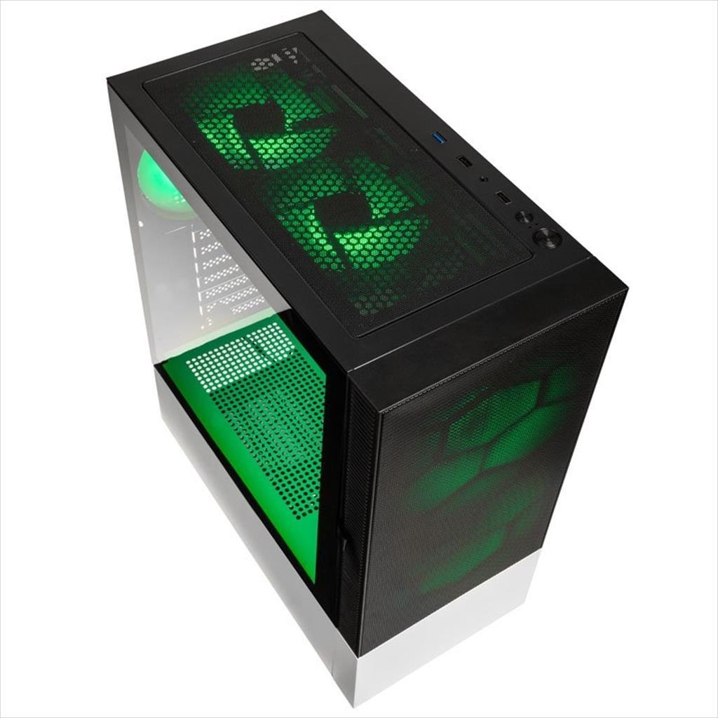 CASE KOLINK ATX OBSERVATORY MX Mesh ARGB w/Tempered glass, 2x140mm, 3x120mm UMBRA A-RGB fan, w/o OD DVD, black/white 02457