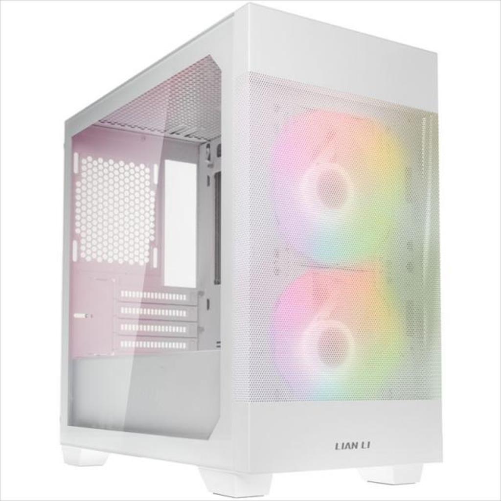 CASE LIAN LI micro ATX LANCOOL 205M MESH SNOW Mid-Tower w/ Tempered glass, 2x 140mm ARGB PWM fans, snow white 02458