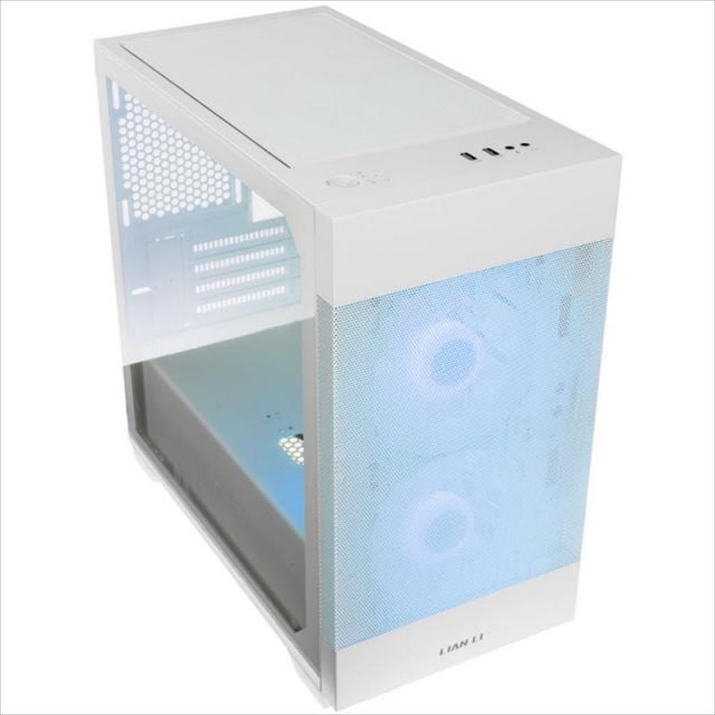 CASE LIAN LI micro ATX LANCOOL 205M MESH SNOW Mid-Tower w/ Tempered glass, 2x 140mm ARGB PWM fans, snow white 02458