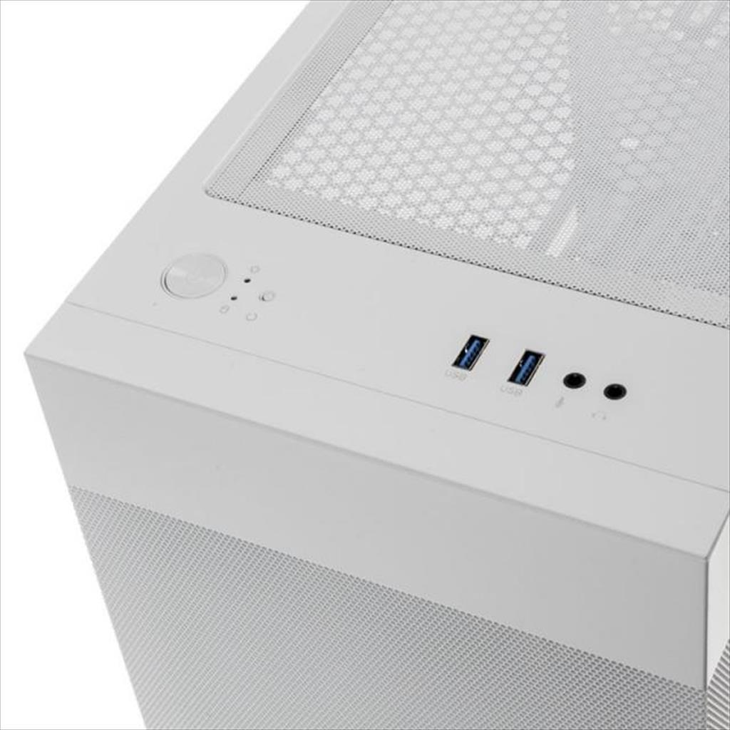 CASE LIAN LI micro ATX LANCOOL 205M MESH SNOW Mid-Tower w/ Tempered glass, 2x 140mm ARGB PWM fans, snow white 02458