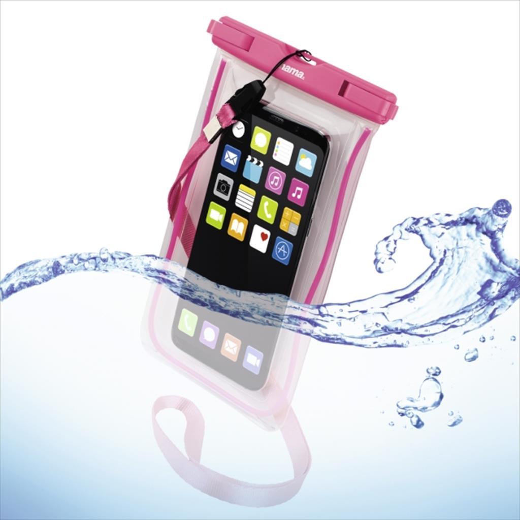 PHONE MOBILE PROTECTION CASE HAMA PLAYA WATERPROOF, Size XXL, Pink 177782 29210
