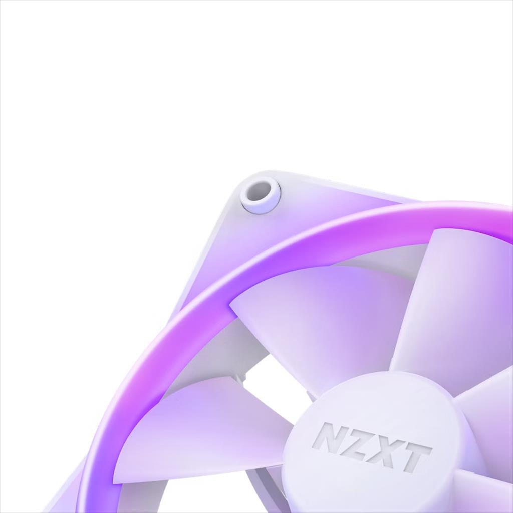 COOLERS CASE FAN 2x140mm NZXT F140 TWIN PACK RGB WHITE PWM w/controller, RF-R14DF-W1 36525