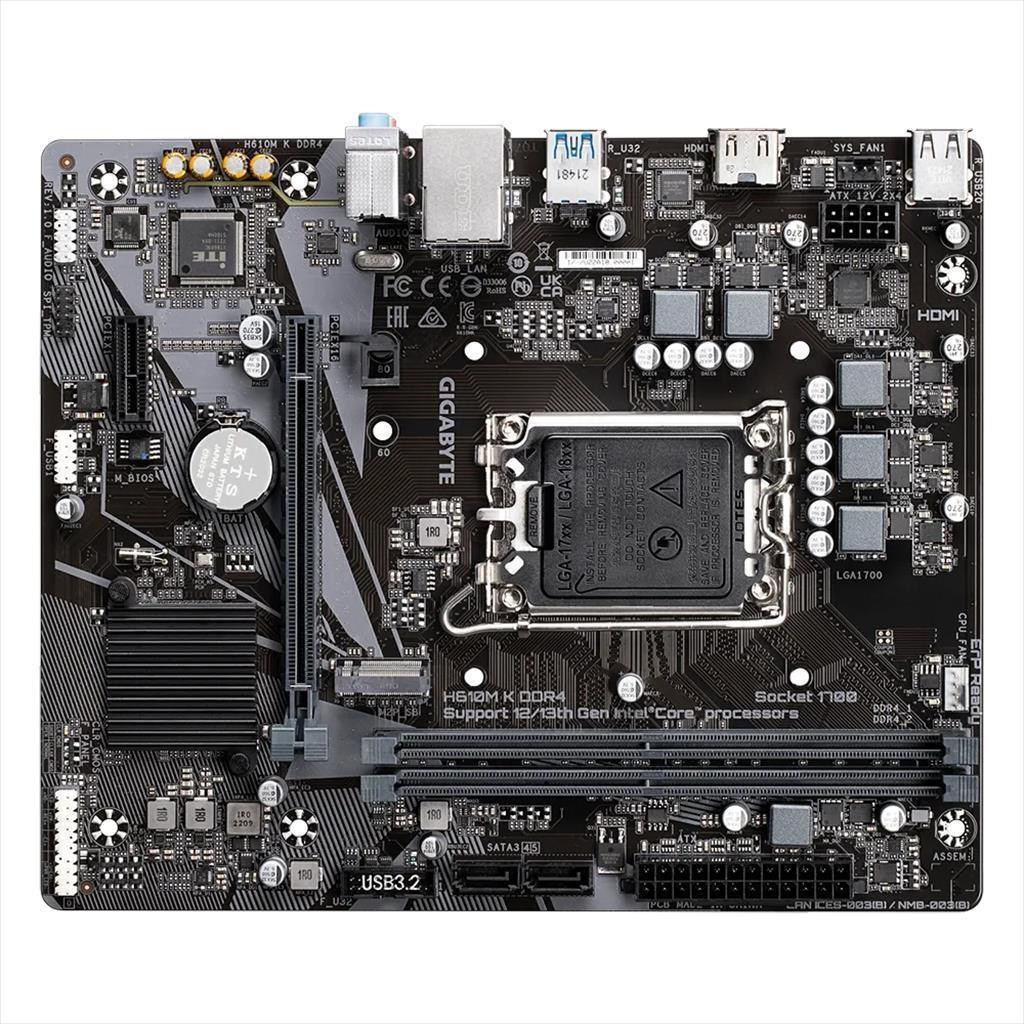 MB 1700 H610M K GIGABYTE, 2xDDR4 3200MHz, M.2, HDMI, PCIex16, PCIex1, 2xSATAIII, 4xUSB3.2Gen1,6xUSB2.0, /2 18522