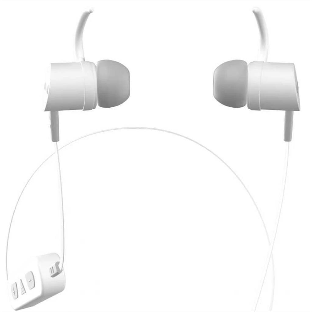 EARPHONES WIRELESS MAXELL BT100 SOLID Neckband White, Bluetooth w/microphone 41327