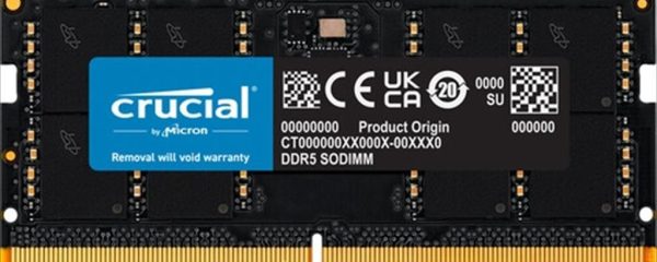 RAM SO DIMM DDR5 32GB 5600Mhz CL46 Crucial CT32G56C46S5