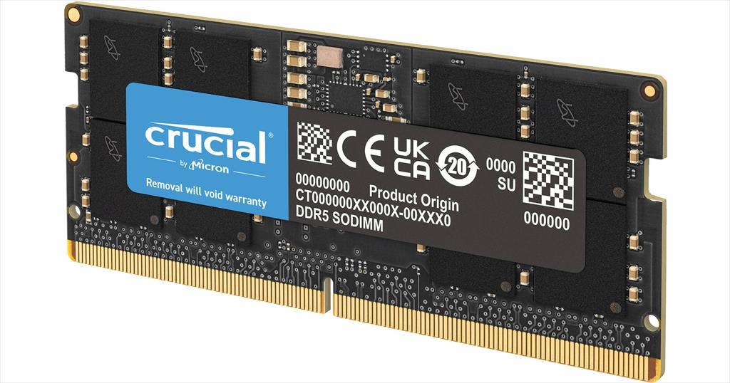 RAM SO DIMM DDR5 16GB 5600Mhz CL46 Crucial CT16G56C46S5 03615