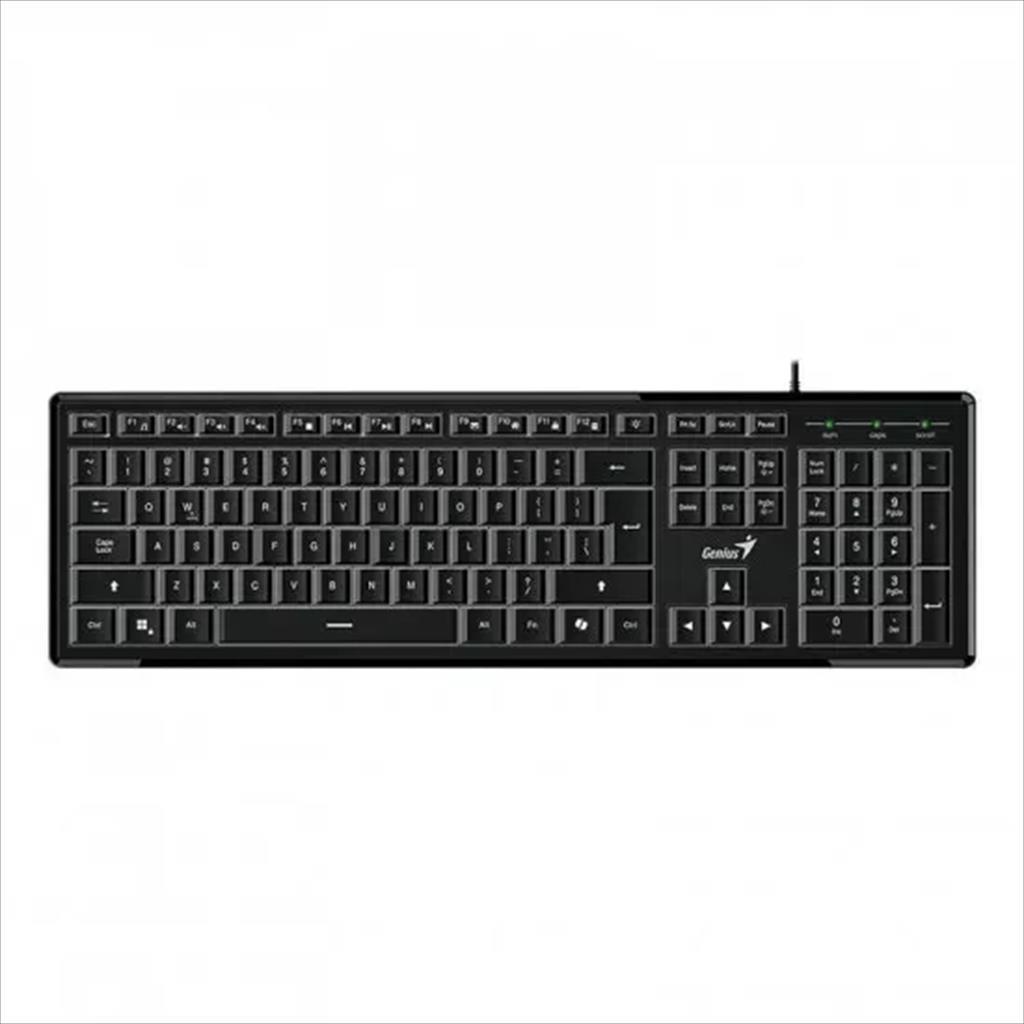 KEYBOARD WIRED USB GENIUS SLIM STAR 820, white backlight 08692