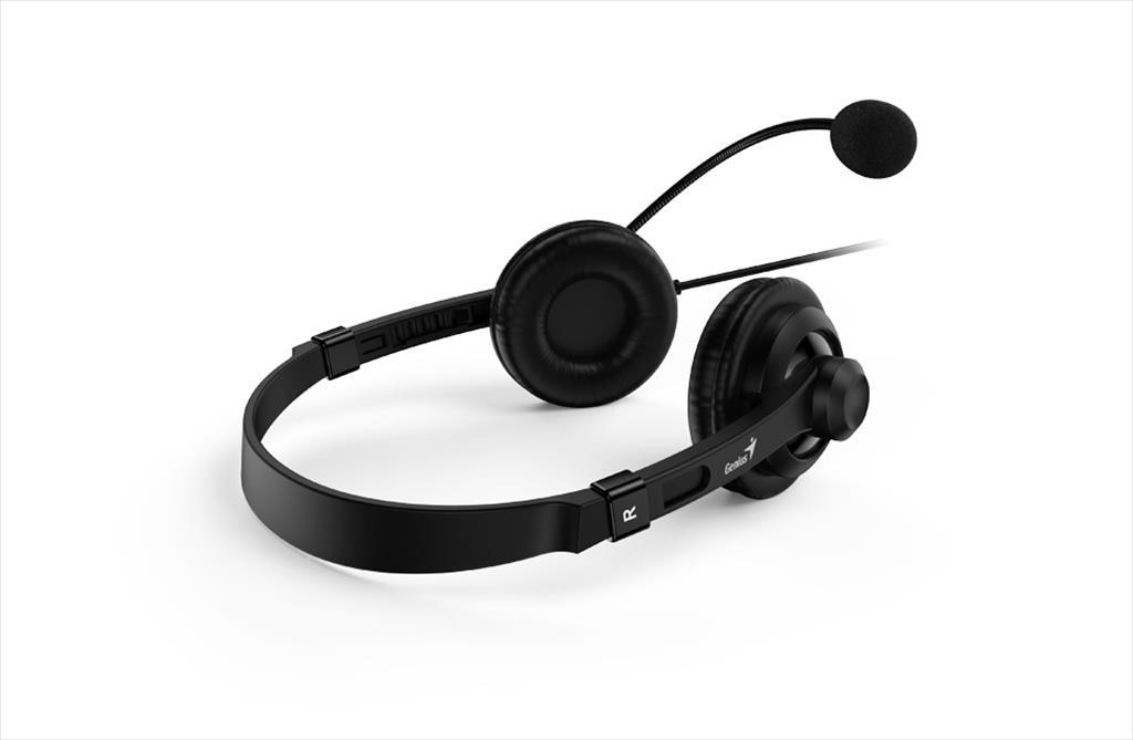 HEADPHONES GENIUS HS-230U Black w/microphone, USB Type-c 41346