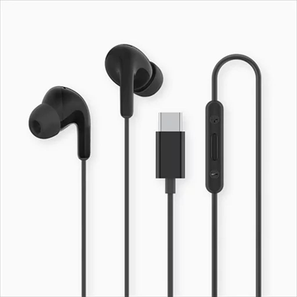 EARPHONES XIAOMI w/microphone, Type-C, Black 41357