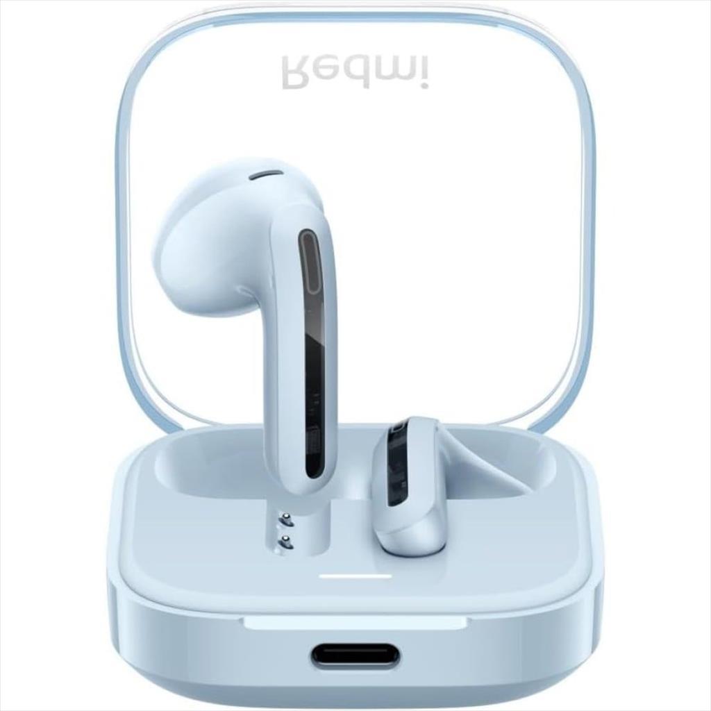EARPHONES WIRELESS XIAOMI Redmi Buds 6 ACTIVE BLUETOOTH w/microphone, TRANSPARENT BLUE 41369