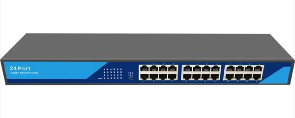 NET Switch DIEWU 24-port 10/100/1000M TXE269 (MTK /EN8853D) IRON SHELL 19" METAL BLACK