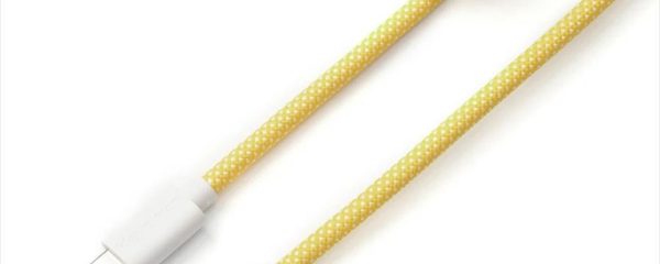 KEYBOARD ACCESSORY KEYCHRON COILED AVIATOR CUSTOM CABLE (Type-C to Type-C) w/adapter type-A to Type-C, YELLOW, Cab-16
