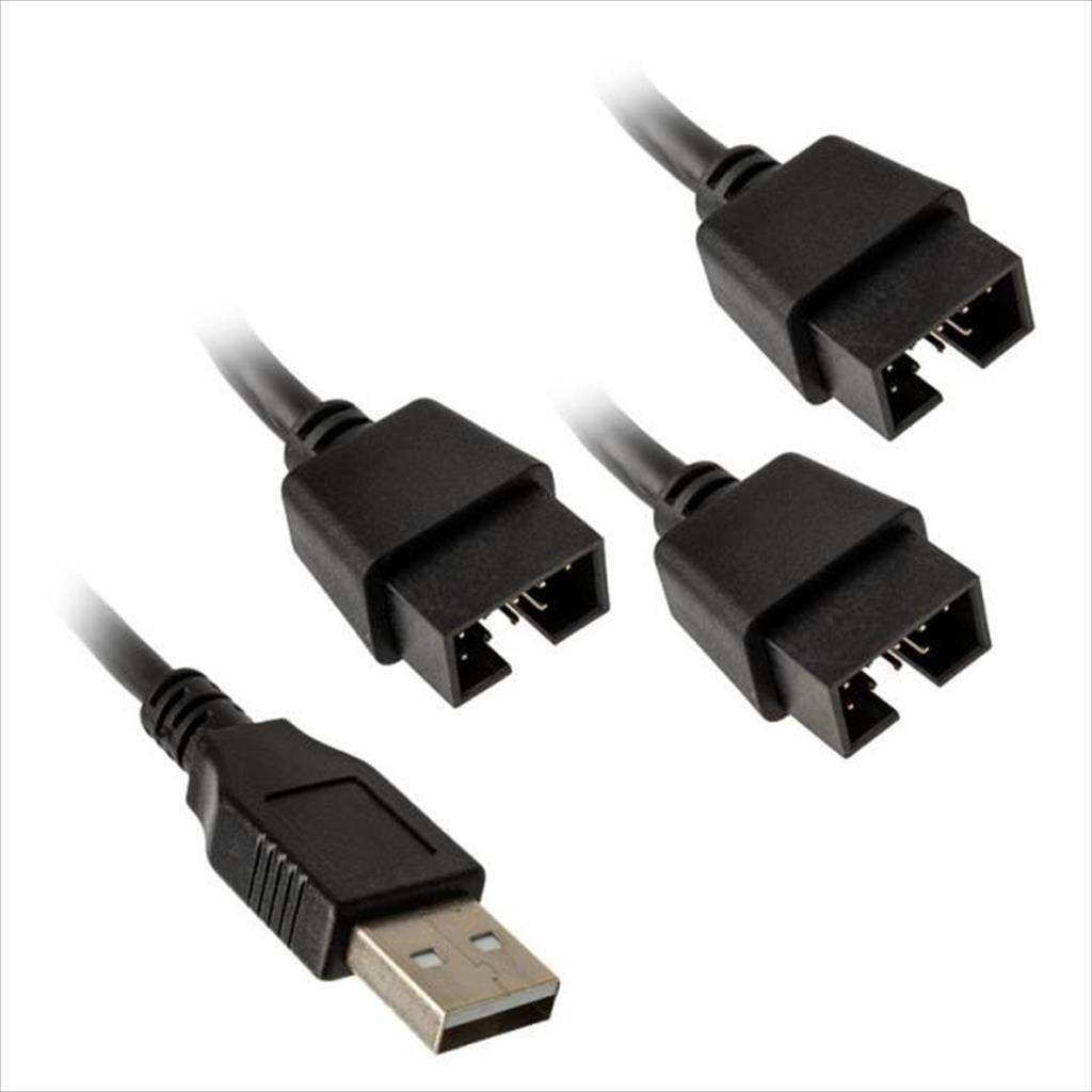 USB HUB 2.0, 3 INTERNAL, 1-to-3 Hub (Type A Male Port) LIAN LI Black, PW-U2TPAB 35274