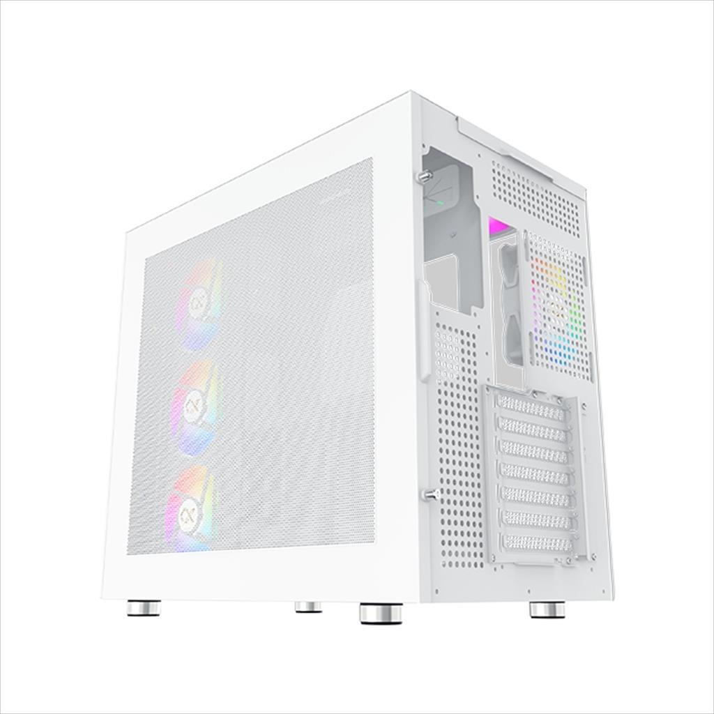CASE XIGMATEK ATX mid-Tower AQUA ULTRA AIR ARCTIC WHITE w/2xTG, Top Mesh, Front ARGB LED strip, 7x120mm Z20A Arctic ARGB Galaxy II Fan Control Kit,EN41914 02472