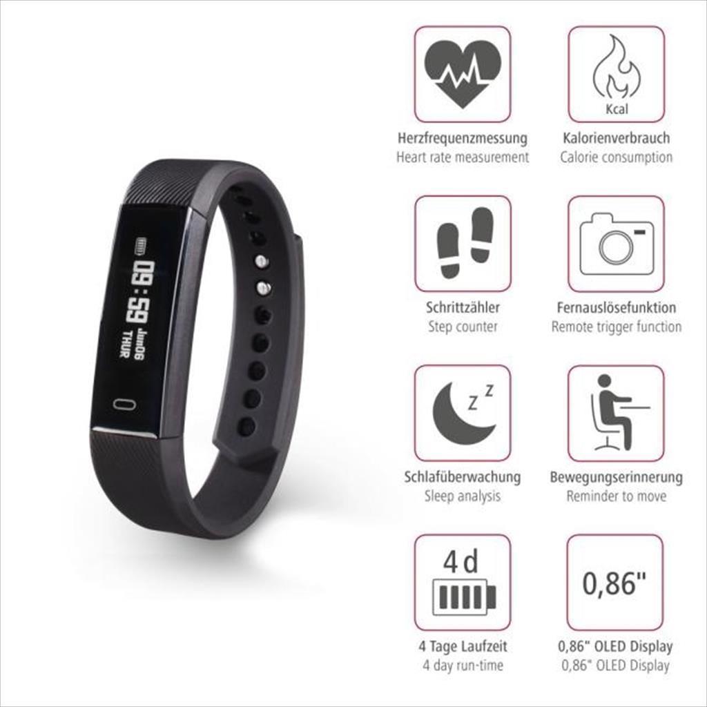 SMARTWATCH HAMA FIT TRACK 1900 SMART BRACELET OLED BLACK 178600/5 43139