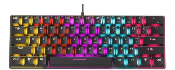 KEYBOARD MECHANICAL ARMAGGEDDON MKA-1C Neo Psychswif 60% Kevlartech keycaps Hotswappable Modular Switch Clicky, LED backlight, Black