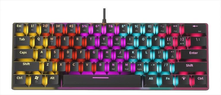 KEYBOARD MECHANICAL ARMAGGEDDON MKA-1C Neo Psychswif 60% Kevlartech keycaps Hotswappable Modular Switch Clicky, LED backlight, Black