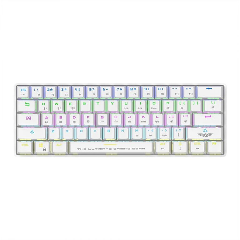 KEYBOARD MECHANICAL ARMAGGEDDON MBA-61R Starling RGB  60% Multi-Device (Wired+Bluetooth),  Kevlartech keycaps, Hotswappable, NKRO, White