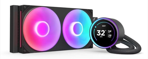 COOLERS CPU AIO NZXT Kraken 280 ELITE V2 RGB, 1x280mm F280 RGB Core fans, RGB Controller, w/2.72" IPS display, RL-KR28E-B2, MATTE BLACK