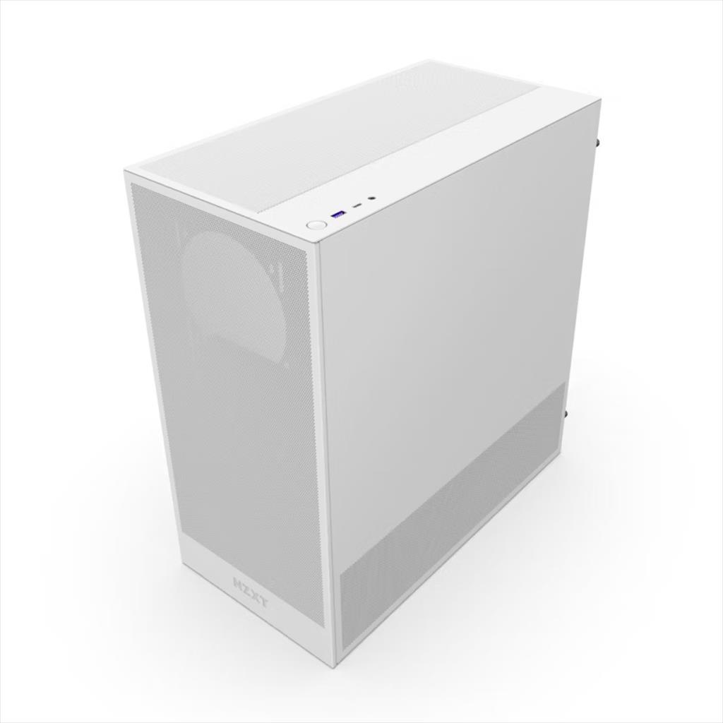 CASE NZXT E-ATX Mid-Tower H5 FLOW (2024) w/Mesh Front & top MESH 2xF120Q, USB 3.2 type-C, 1xUSB 3.2 type A, Matte White CC-H52FW-01 02565