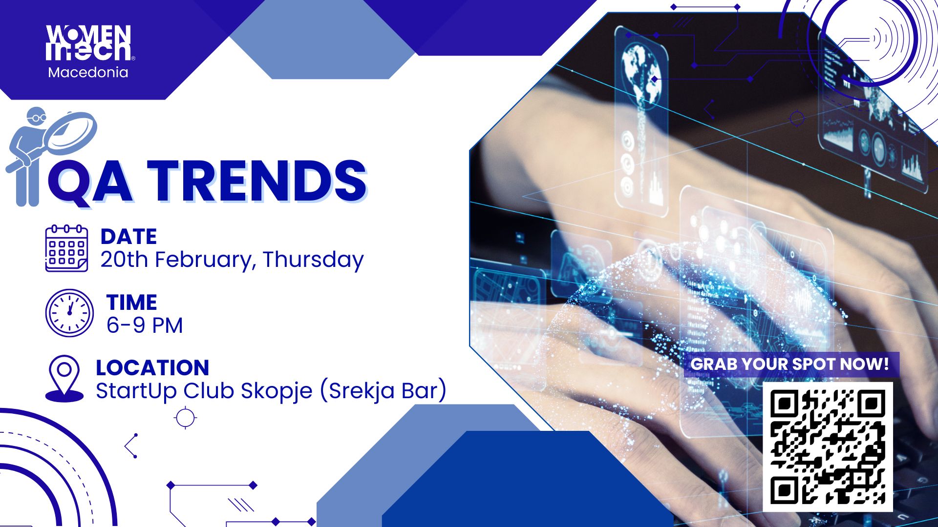 На 20ти февруари во Старап клуб Скопје, со почеток од 18 часот започнува QA trends Vol. 2, настан што ќе даде осврт на последните трендови во QA заедницата.