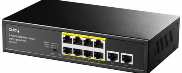 NET Switch POE+ CUDY 10-port 10/100 (8 POE) FS1010P, 120W, Metal