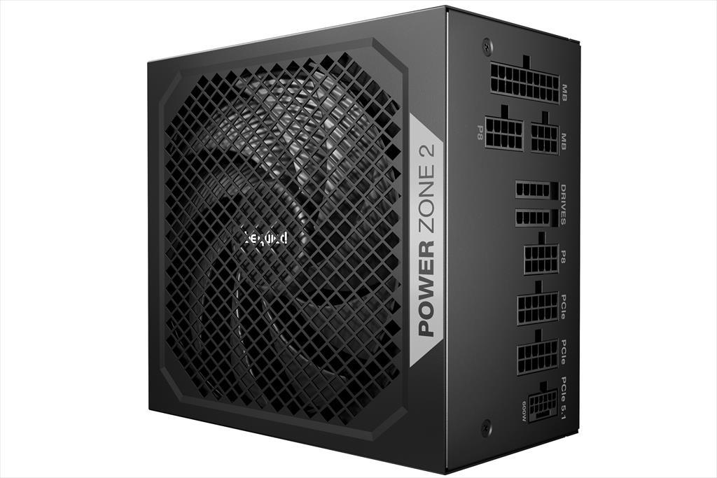 PSU 750W BE QUIET! POWER ZONE 2 80 Plus PLATINUM FULL MODULAR, w/ 90° angled 12V-2x6, BP006EU 26314