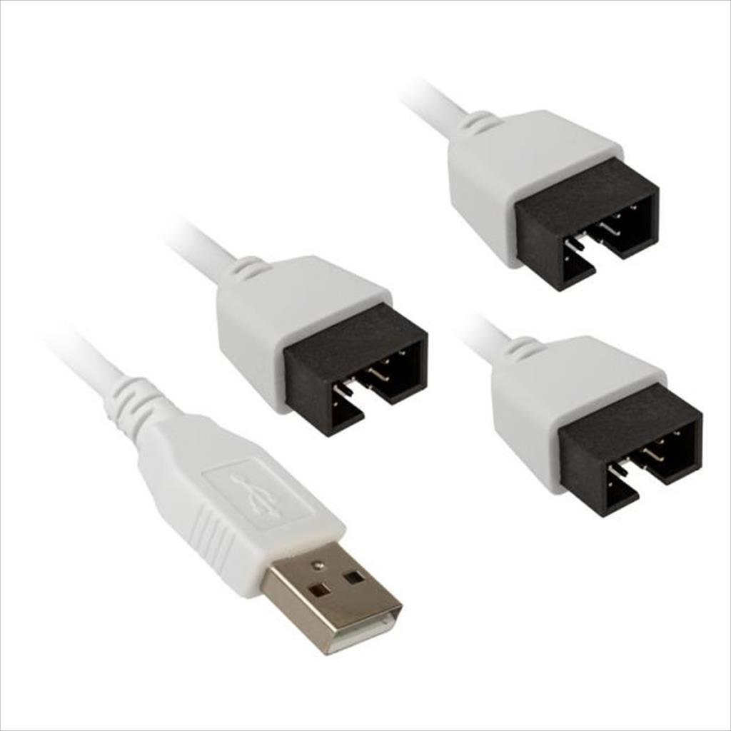 USB HUB 2.0, 3 INTERNAL, 1-to-3 Hub (Type A Male Port) LIAN LI WHITE, PW-U2TPAW 35273