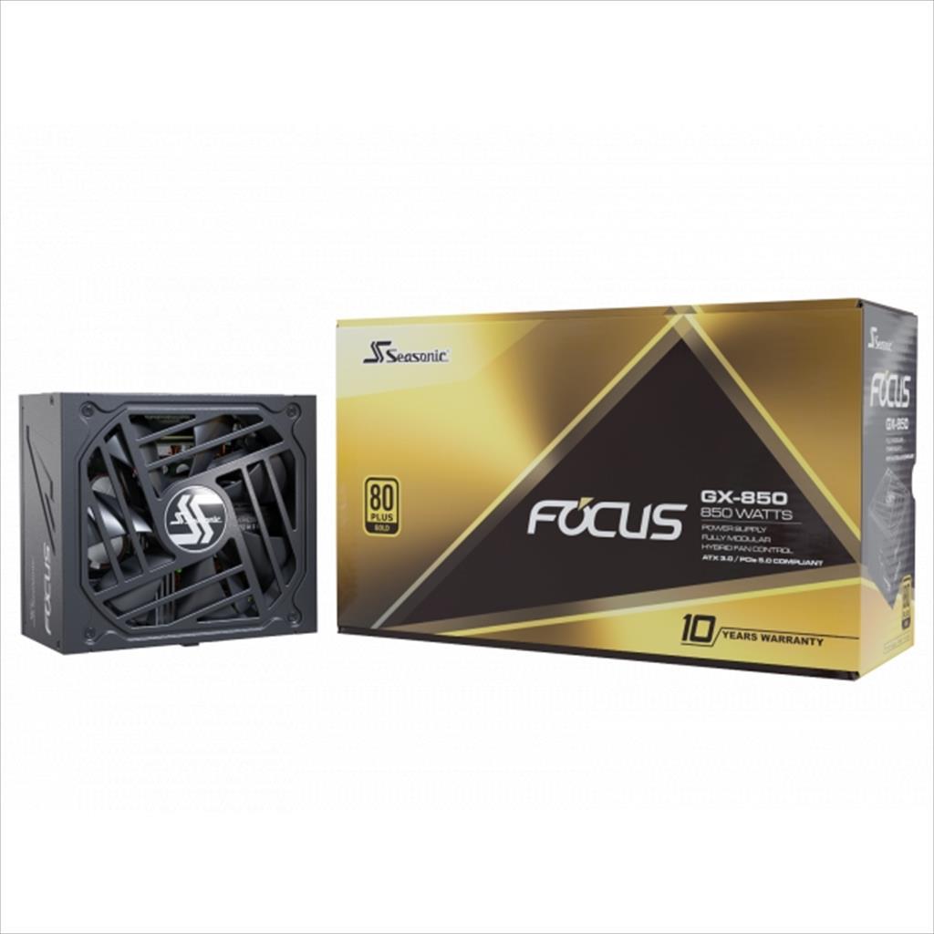 PSU 850W SEASONIC FOCUS GX-850 w/PCIE 5.0 80+ GOLD , Fully Modular, SSR-850FX3 26260