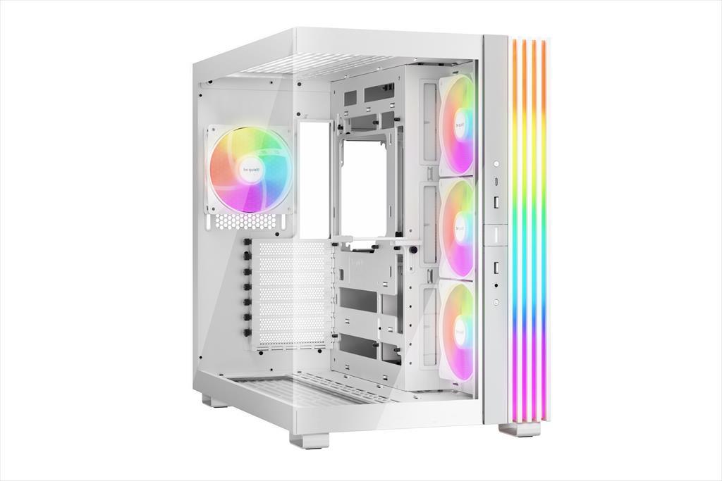 CASE BE QUIET! ATX Mid-Tower Light Base 600 LX, w/2x Tempered glass, 4x Light Wings LX 120mm PWM, ARGB LED strips and 2 hubs, inverted layout, White BGW68 02520