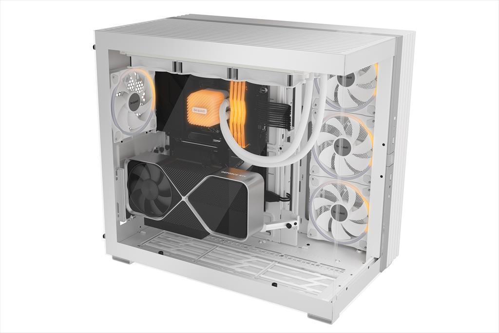 CASE BE QUIET! ATX Mid-Tower Light Base 900 FX, w/2x Tempered glass, 4x Light Wings 140mm PWM, ARGB LED strips and 2 hubs, inverted layout, White BGW72 02524