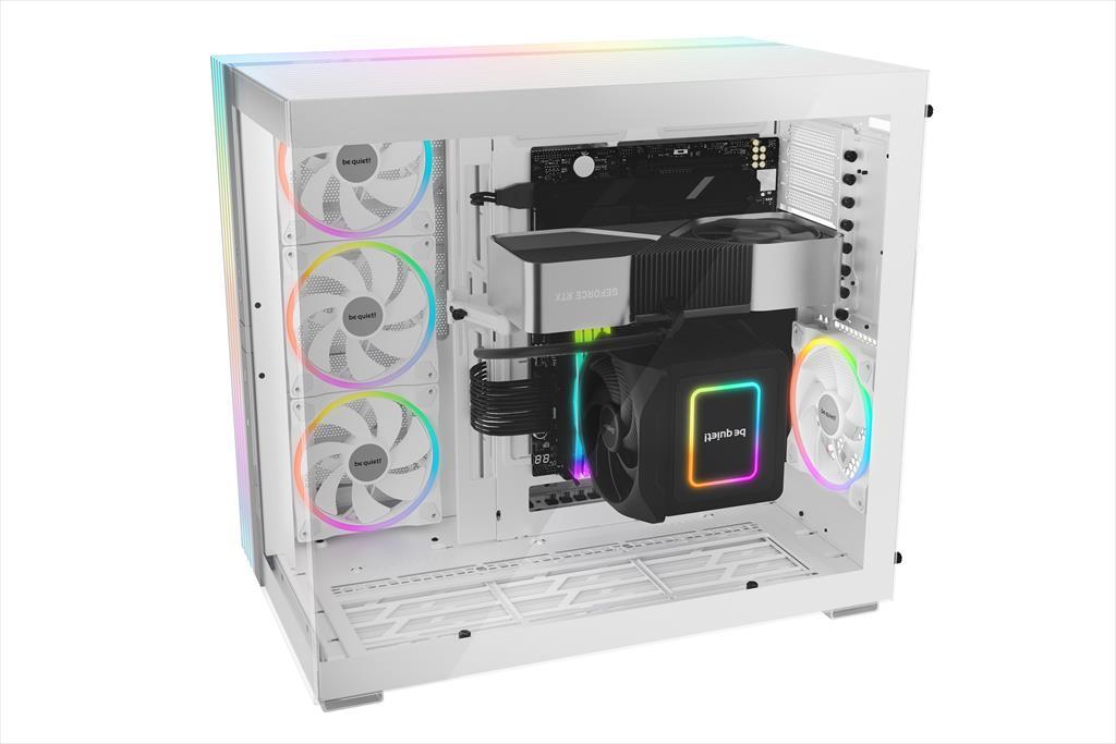 CASE BE QUIET! ATX Mid-Tower Light Base 900 FX, w/2x Tempered glass, 4x Light Wings 140mm PWM, ARGB LED strips and 2 hubs, inverted layout, White BGW72 02524