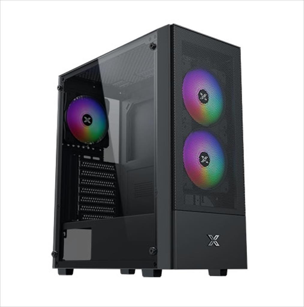 CASE XIGMATEK ATX HERO AIR 3F, Left TG, Mesh Front panel , 3x120mm Z20F LED RGB FIXED fan, USB 3.0, EN41655 02530