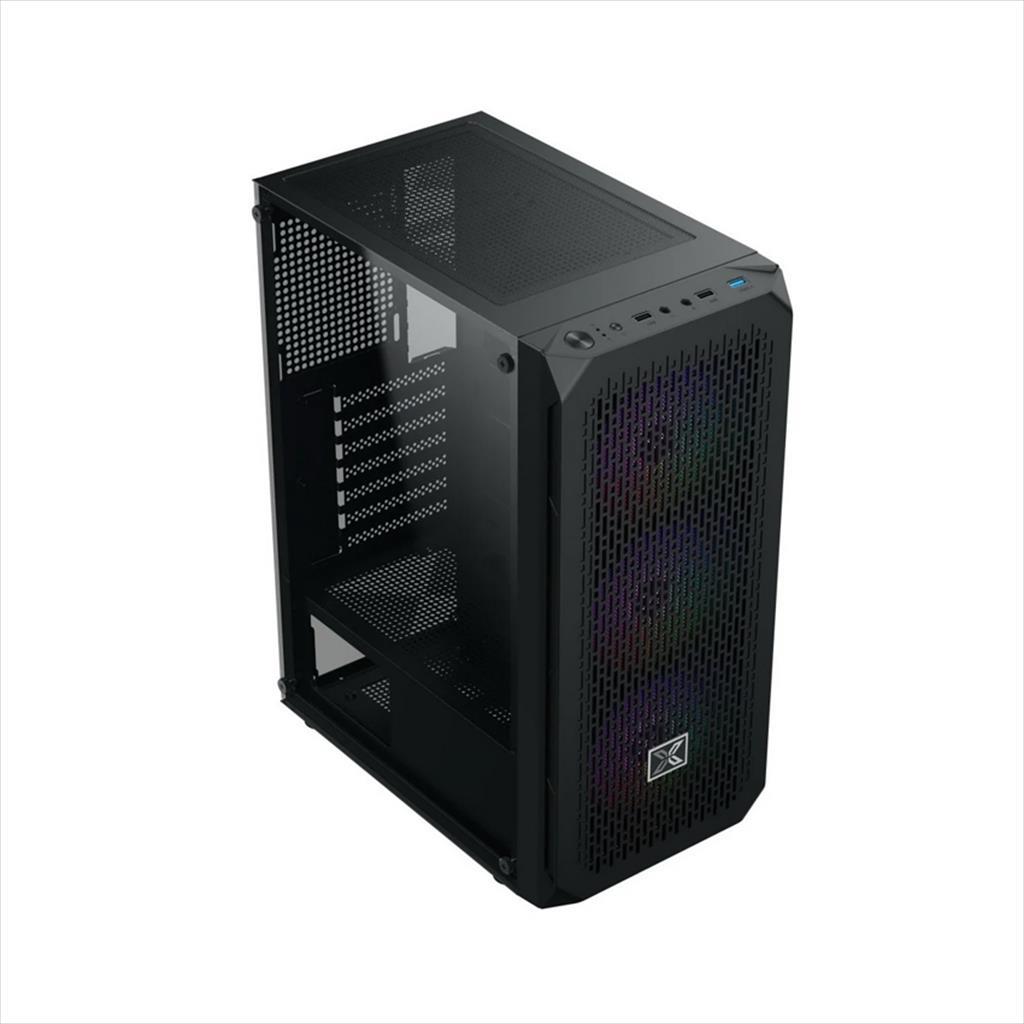 CASE XIGMATEK ATX SKY 3F, Left TG, Mesh Front panel , 3x120mm Z20F LED RGB FIXED fan, USB 3.0, EN42157 02531