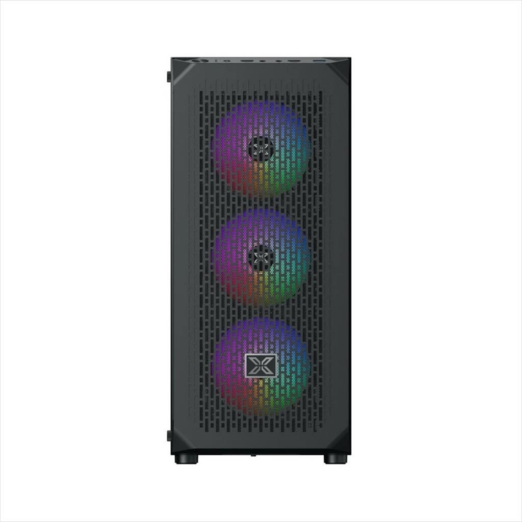 CASE XIGMATEK ATX SKY 3F, Left TG, Mesh Front panel , 3x120mm Z20F LED RGB FIXED fan, USB 3.0, EN42157 02531