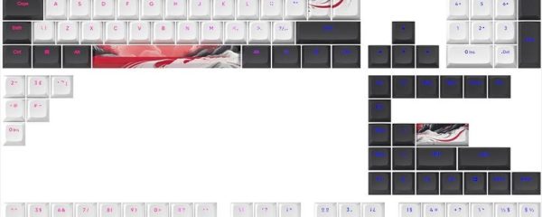 KEYBOARD MECHANICAL KEYCAPS DARK PROJECT KYOTO PBT ,(ANSI & ISO LAYUOT 177PCS), White/Gray, KS-1070