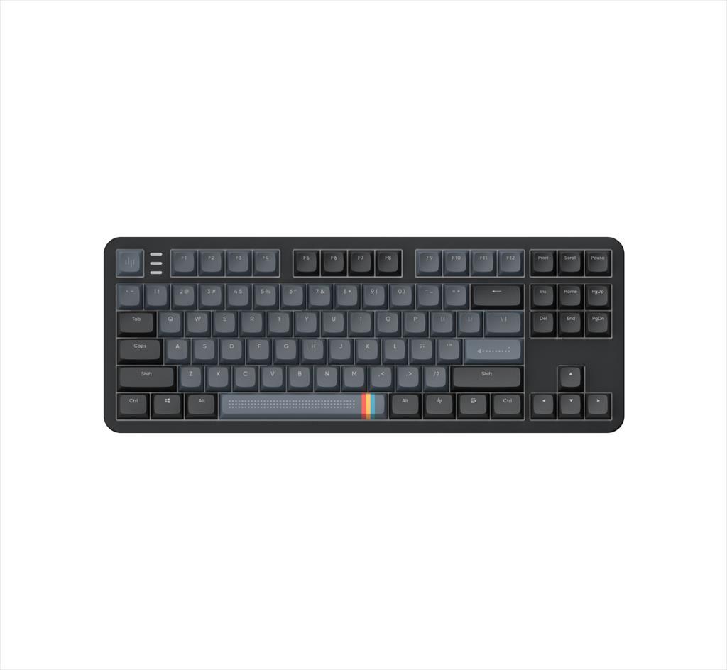 KEYBOARD MECHANICAL DARK PROJECT ALU87A MIDNIGHT TKL HS RGB linear mechanical switches G3ms Zircon, +4 switch +Keycap Language Set 08738